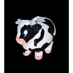 Vintage 1990’s Ohio Wholesale Black & White Cow Shaker Holstein, Dairy Farm,